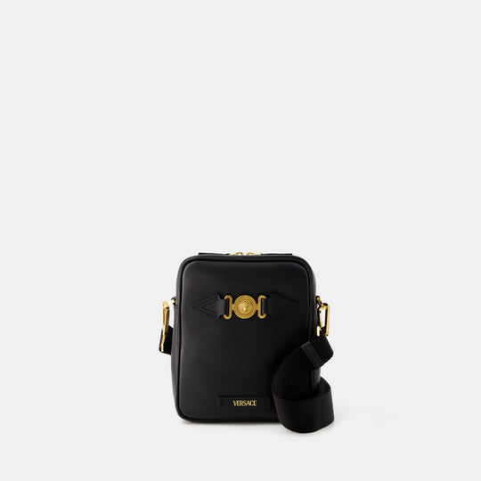 Sac À Bandoulière Medusa Biggie - Versace - Cuir - Noir