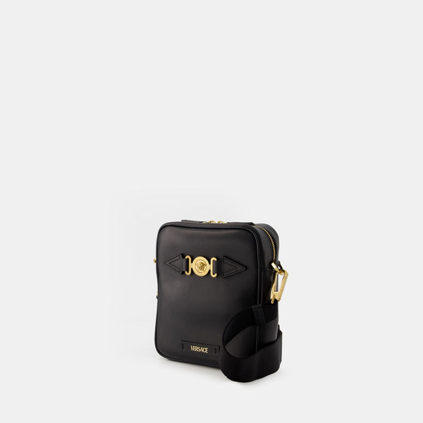 Sac À Bandoulière Medusa Biggie - Versace - Cuir - Noir