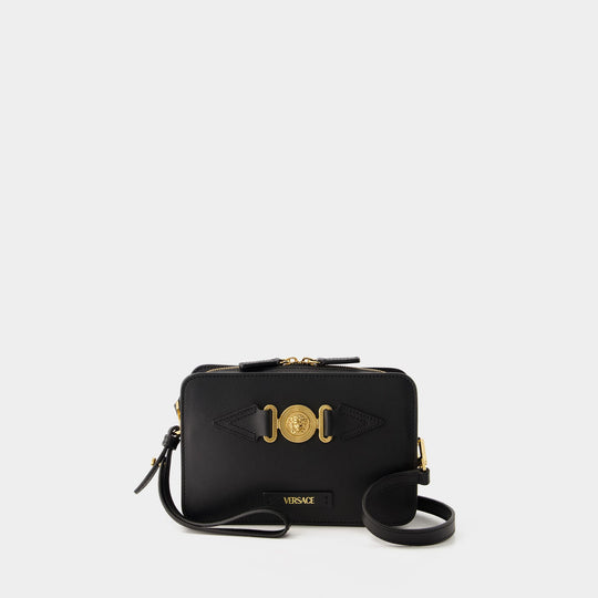 Sac Caméra Medusa Biggie - Versace - Cuir - Noir