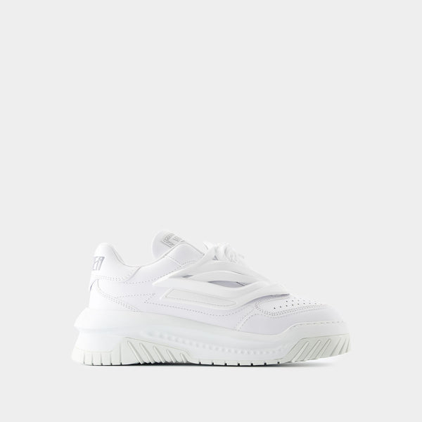 Sneakers - Versace - Cuir - Blanc