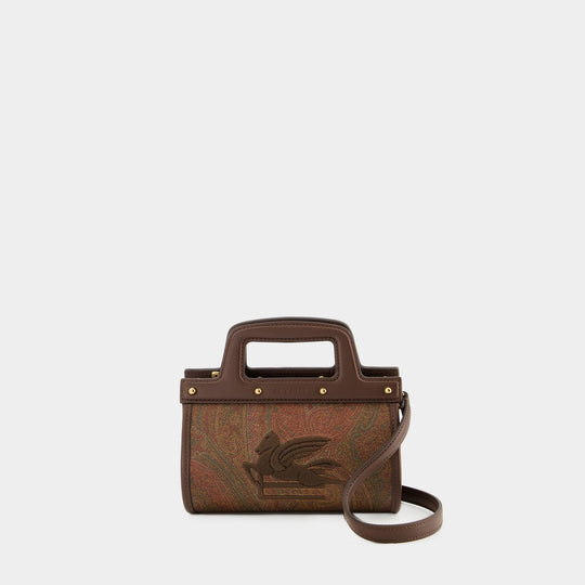Sac À Bandoulière Top Handle - Etro - Cuir - Marron