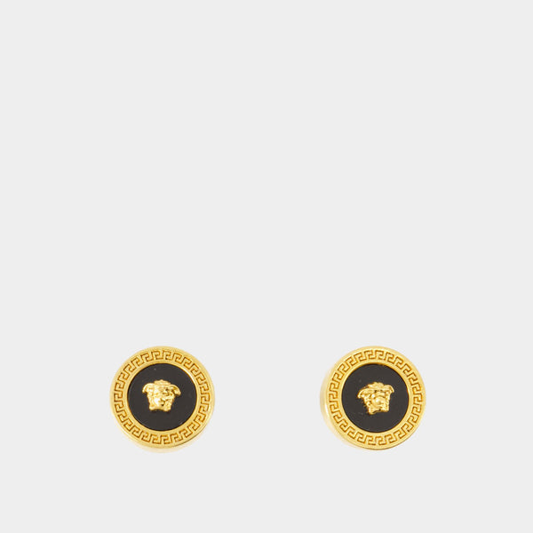 Boucles d'Oreille Icon - Versace - Métal - Noir