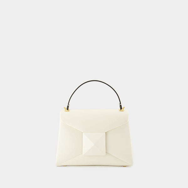 Sac À Main One Stud Small - Valentino Garavani - Cuir - Ivoire