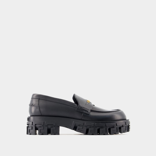 Mocassins - Versace - Cuir - Noir