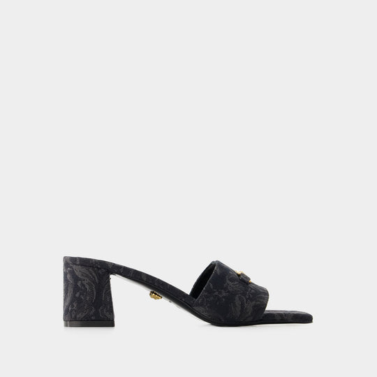 Mules Medusa 95-Day - Versace - Toile - Noir