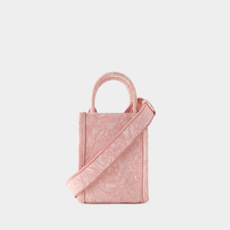 Tote Bag Mini Athena - Versace - Coton - Rose