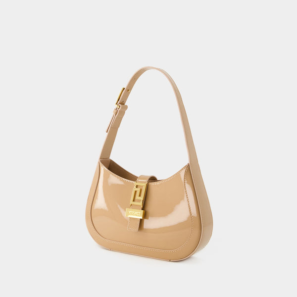 Sac Hobo Small Greca Goddess - Versace - Cuir - Blush