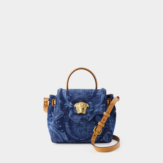 Sac À Main La Medusa - Versace - Coton - Bleu