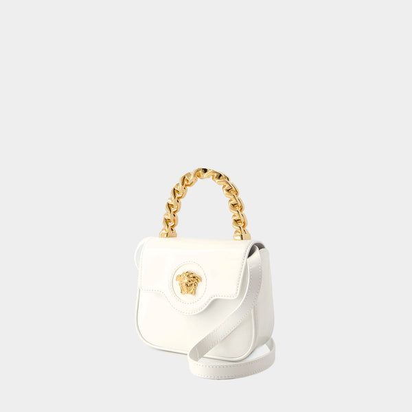 Sac À Main Mini La Medusa - Versace - Cuir - Blanc