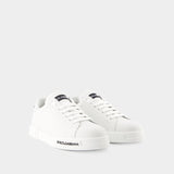 Sneakers Portofino Low-Top - Dolce&Gabbana - Cuir - Blanc