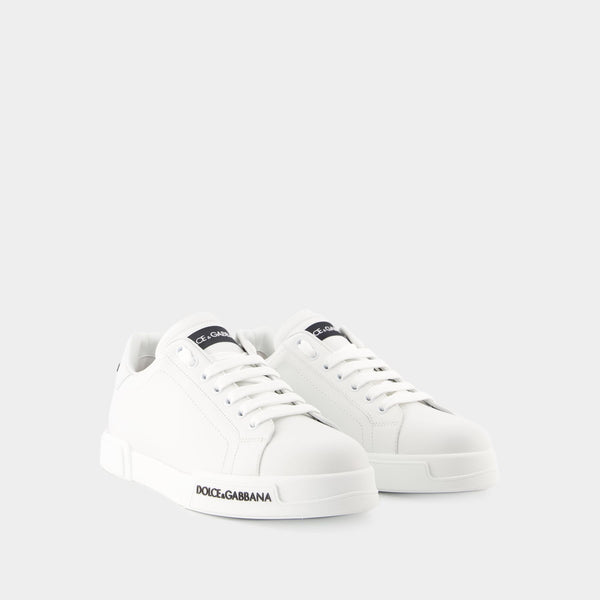 Sneakers Portofino Low-Top - Dolce&Gabbana - Cuir - Blanc
