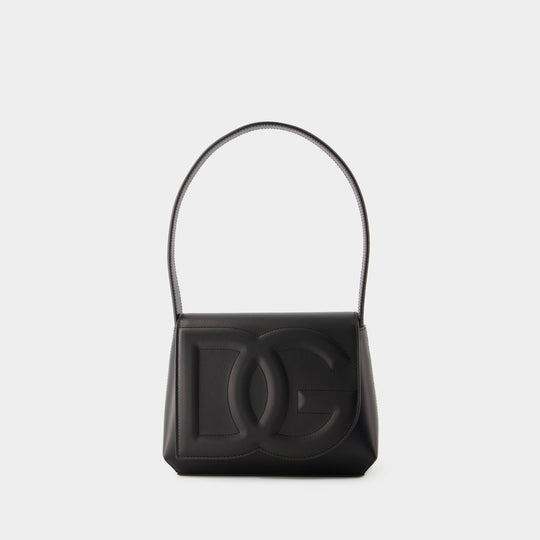 Sac Porté Épaule DG Logo - Dolce&Gabbana - Cuir - Noir