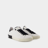 Sneakers Portofino - Dolce&Gabbana - Cuir - Noir/Blanc