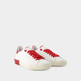 Sneakers Portofino - Dolce&Gabbana - Cuir - Blanc/Rouge