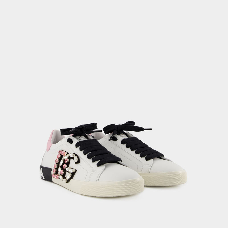 Sneakers Portofino - Dolce&Gabbana - Cuir - Rosa Confetto