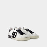 Sneakers Portofino - Dolce&Gabbana - Cuir - Noir/Blanc