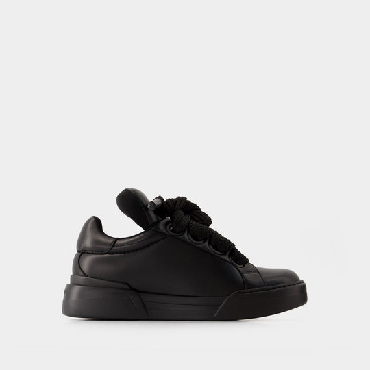 Sneakers Portofino - Dolce&Gabbana - Cuir - Noir