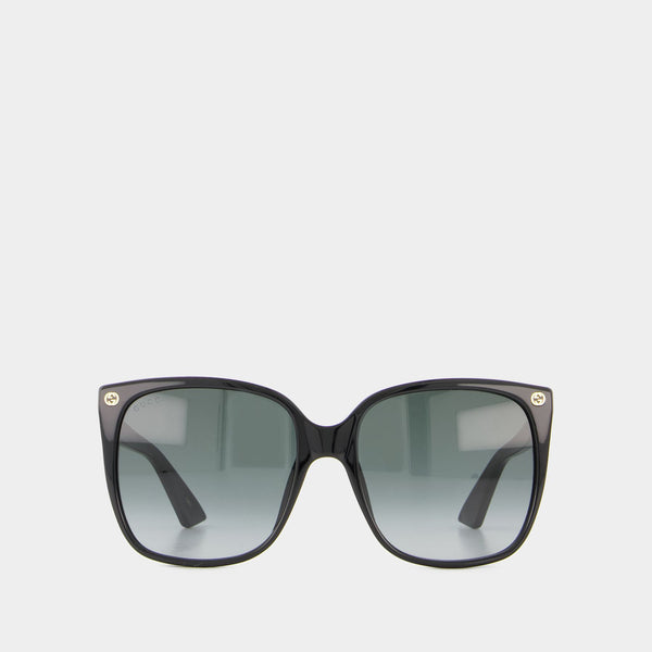 Lunettes de Soleil en Acétate Noir/Gris