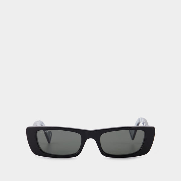 Lunettes de Soleil en Acétate Noir/Gris