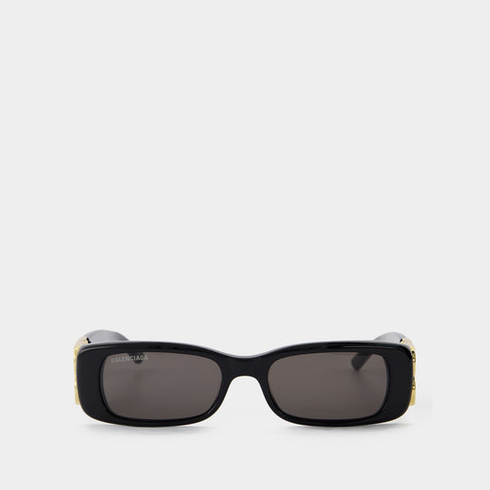Lunettes De Soleil - Balenciaga - Acétate - Noir/Doré/Gris