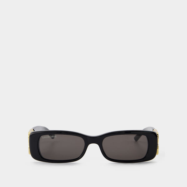 Lunettes De Soleil - Balenciaga - Acétate - Noir/Doré/Gris