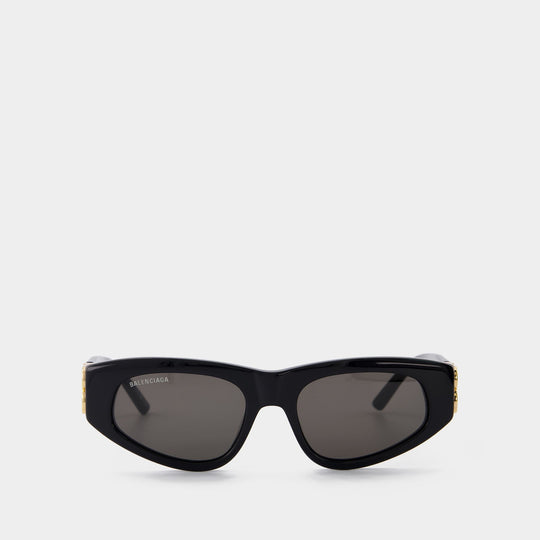 Lunettes De Soleil - Balenciaga - Acétate - Noir/Doré/Gris