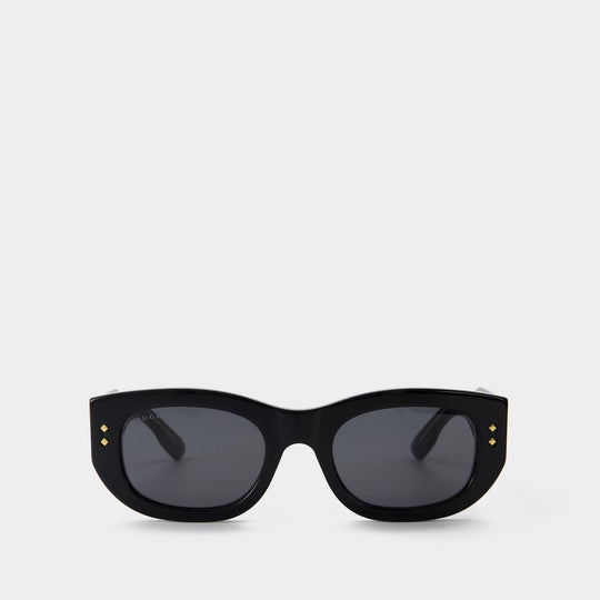 Lunettes De Soleil - Gucci - Acétate - Noir/Gris