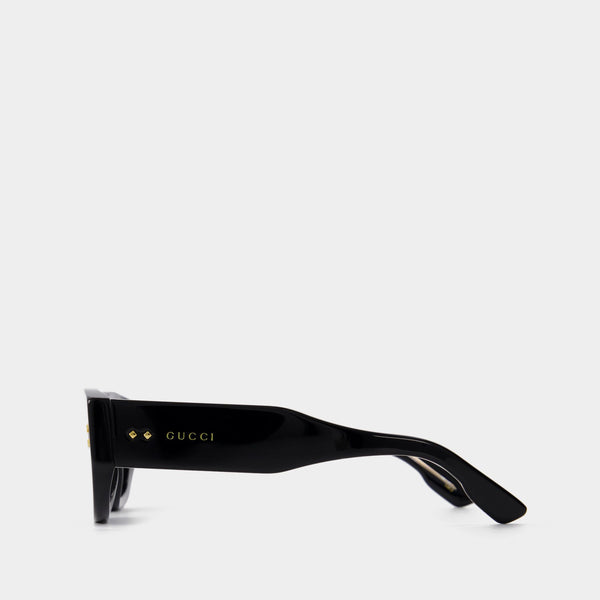 Lunettes De Soleil - Gucci - Acétate - Noir/Gris