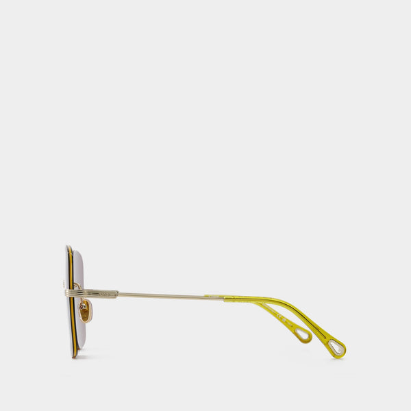 Lunettes De Soleil - Chloé - Métal - Doré/Violet