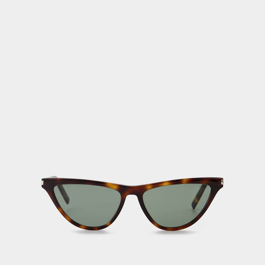 Lunettes De Soleil - Saint Laurent - Acétate - Havana/Vert