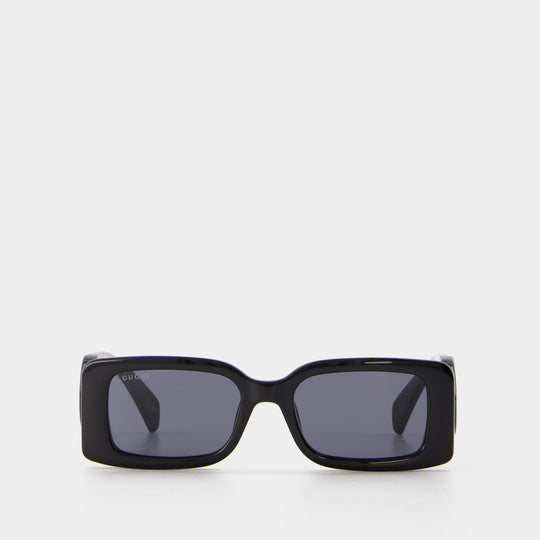 Lunettes De Soleil - Gucci  - Acétate - Noir