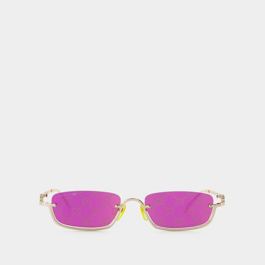 Lunettes De Soleil - Gucci  - Metal - Doré