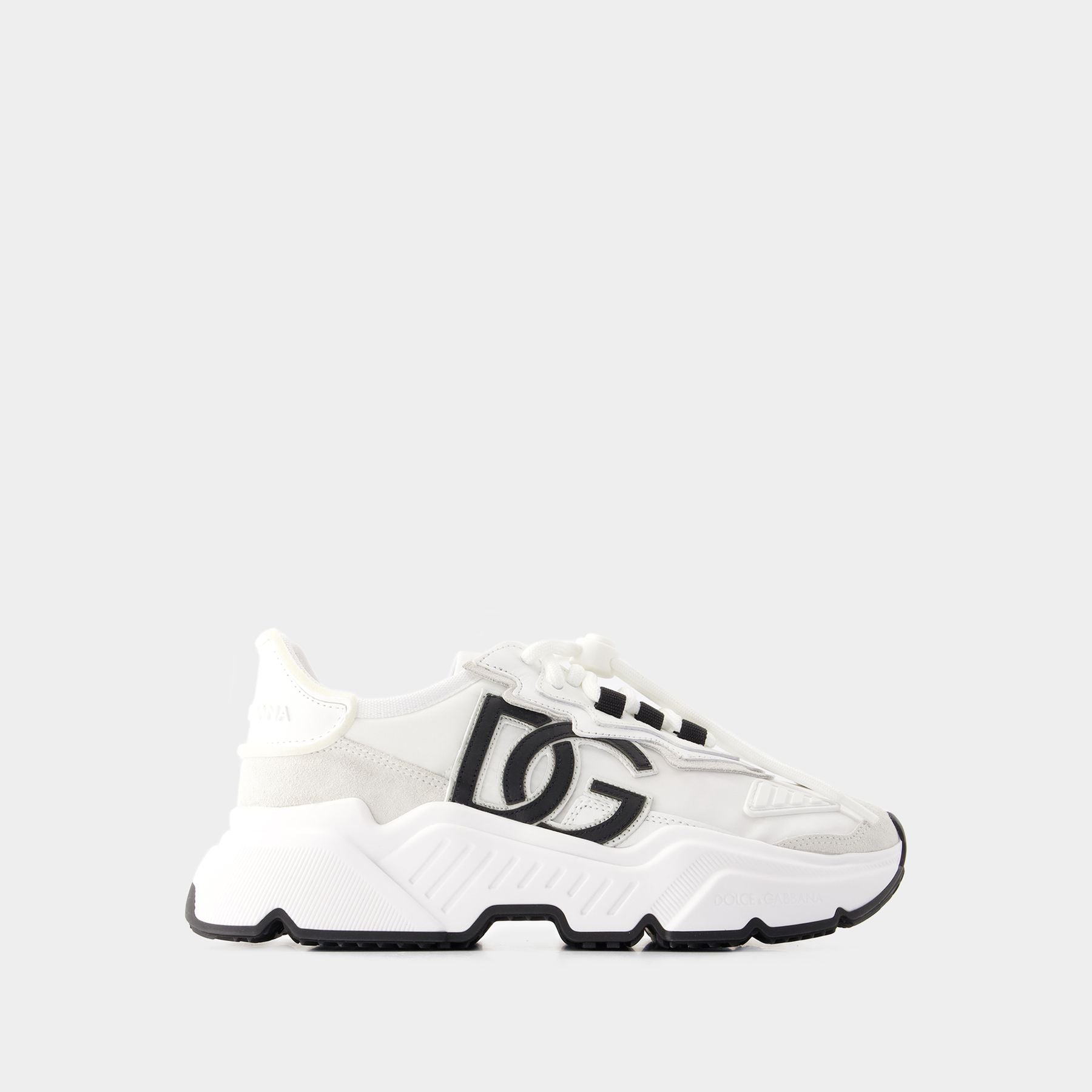 Baskets Dolce & Gabbana Daymaster En Cuir Peint Main - Blanc - Taille 38 - Neuf Avec Emballage