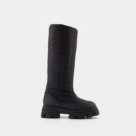 Bottines Tall Puffer en Poly Noir