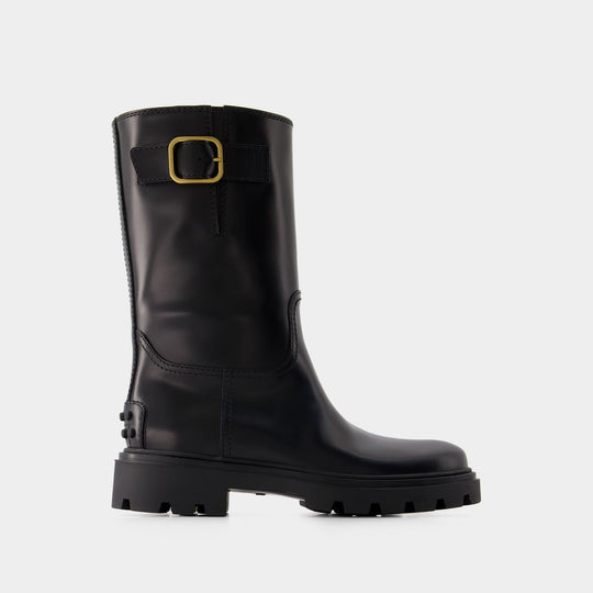 Bottes Gomma Pesante Stivaletto - Tod's - Cuir - Noir