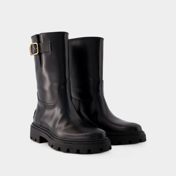 Bottes Gomma Pesante Stivaletto - Tod's - Cuir - Noir