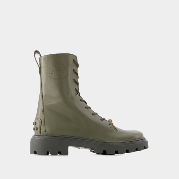 Bottes Gomma Pesante - Tod's - Cuir - Kaki