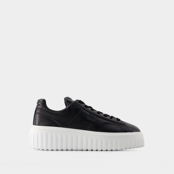Sneakers H-Stripes Allacciato - Hogan - Cuir - Noir