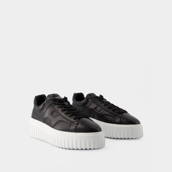 Sneakers H-Stripes Allacciato - Hogan - Cuir - Noir