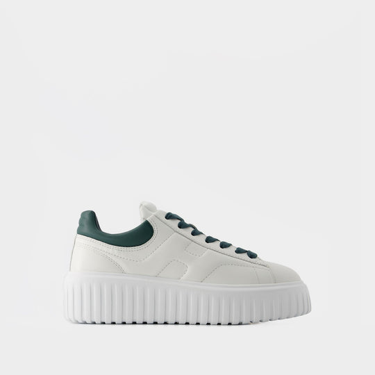 Sneakers H-Stripes Allacciato - Hogan - Cuir - Blanc