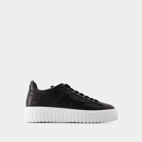 Sneakers H-Stripes Allacciato - Hogan - Cuir - Noir