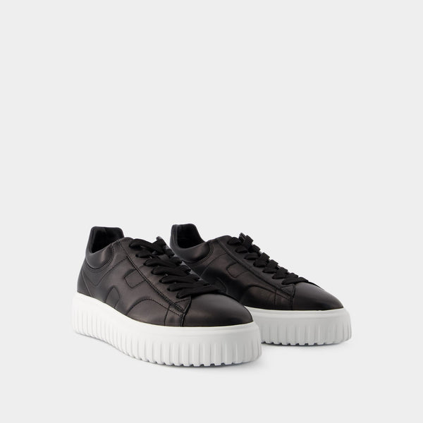 Sneakers H-Stripes Allacciato - Hogan - Cuir - Noir