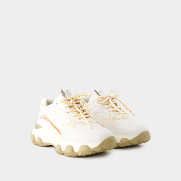 Sneakers Hyperactive - Hogan - Cuir - Blanc/Marron