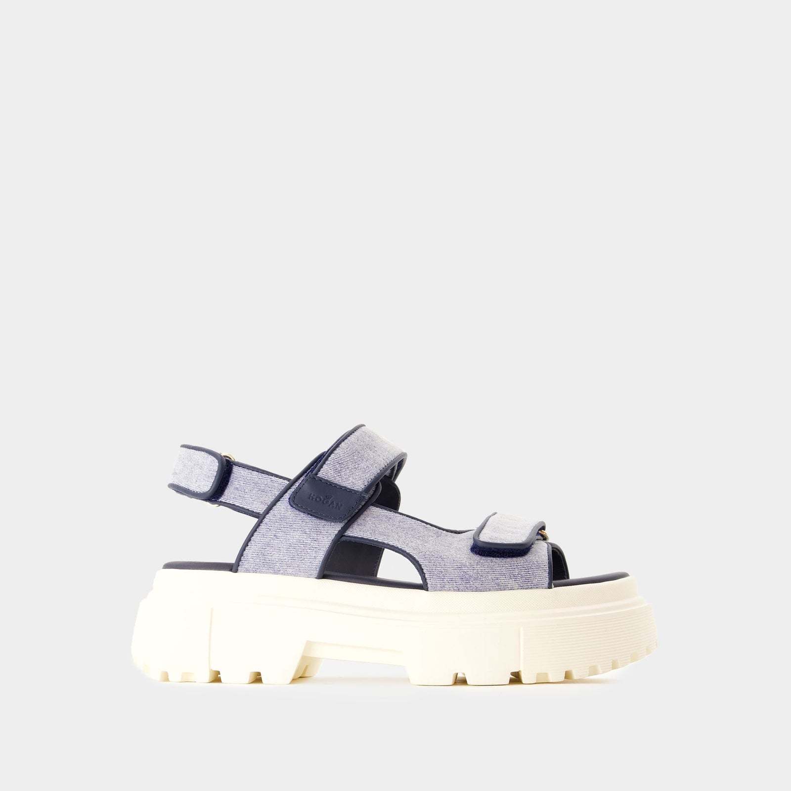 Sandales Cinturino - Hogan - Coton - Bleu
