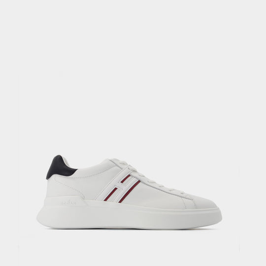 Baskets Allacciato Slash H en Cuir Blanc