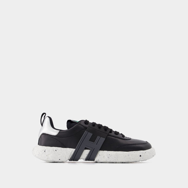Baskets 3R Allacciato H en Cuir Noir