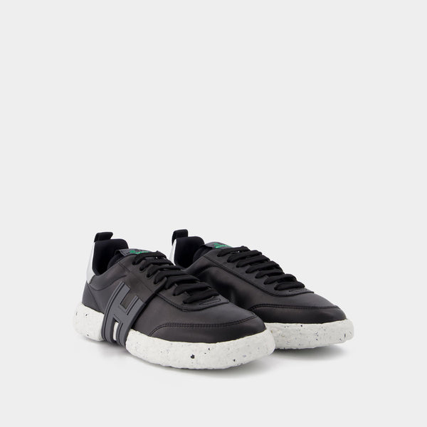 Baskets 3R Allacciato H en Cuir Noir