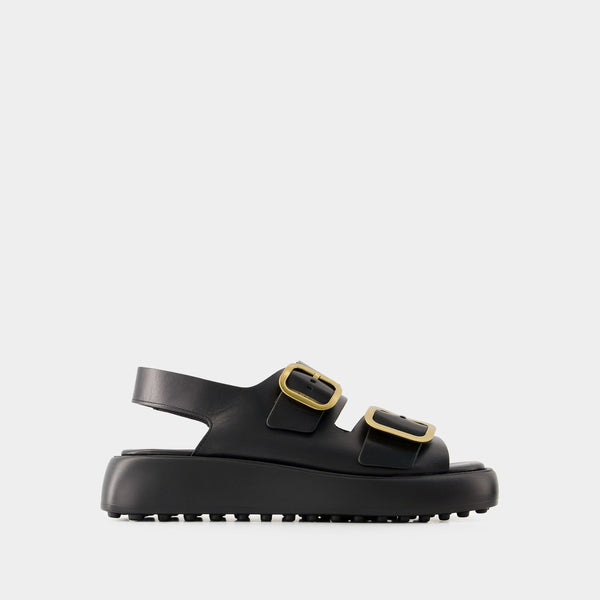 Sandales Gomma Doppia - Tod's - Cuir - Noir