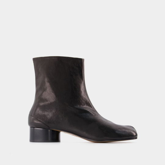 Boots Tabi H30 en Cuir de Veau Vintage Noir