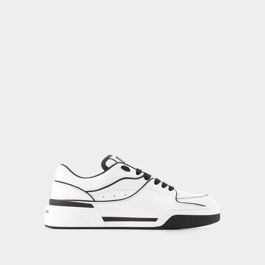 Sneakers New Roma - Dolce&Gabbana - Cuir - Noir/Blanc
